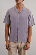 LIGHT GREY RELAXED SAFARI SHIRT