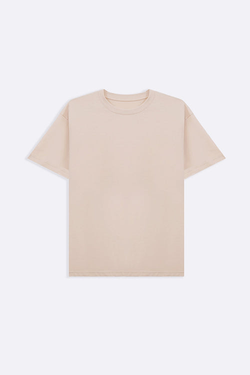 BEIGE CLASSIC COTTON TEE