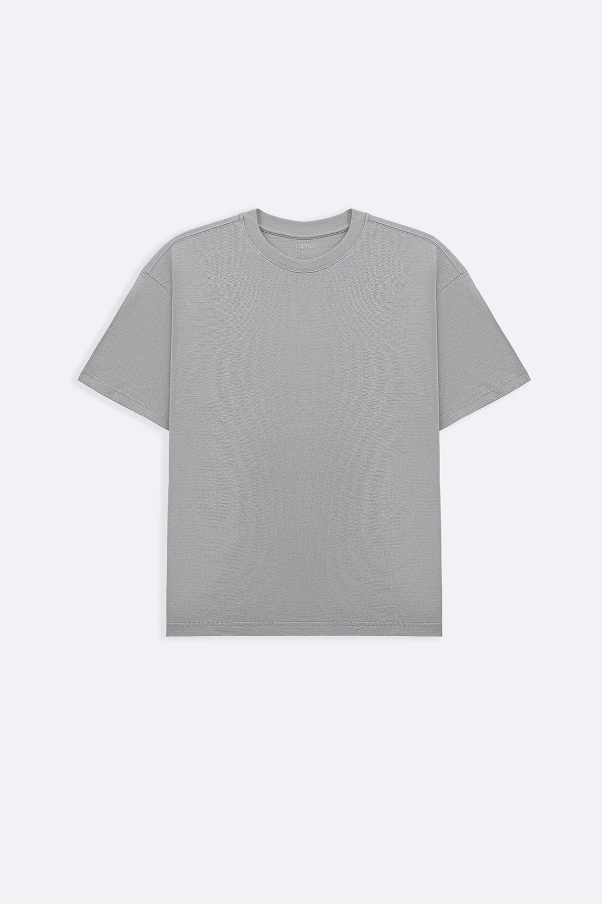 GREY JACQUARD COTTON CLASSIC TEE