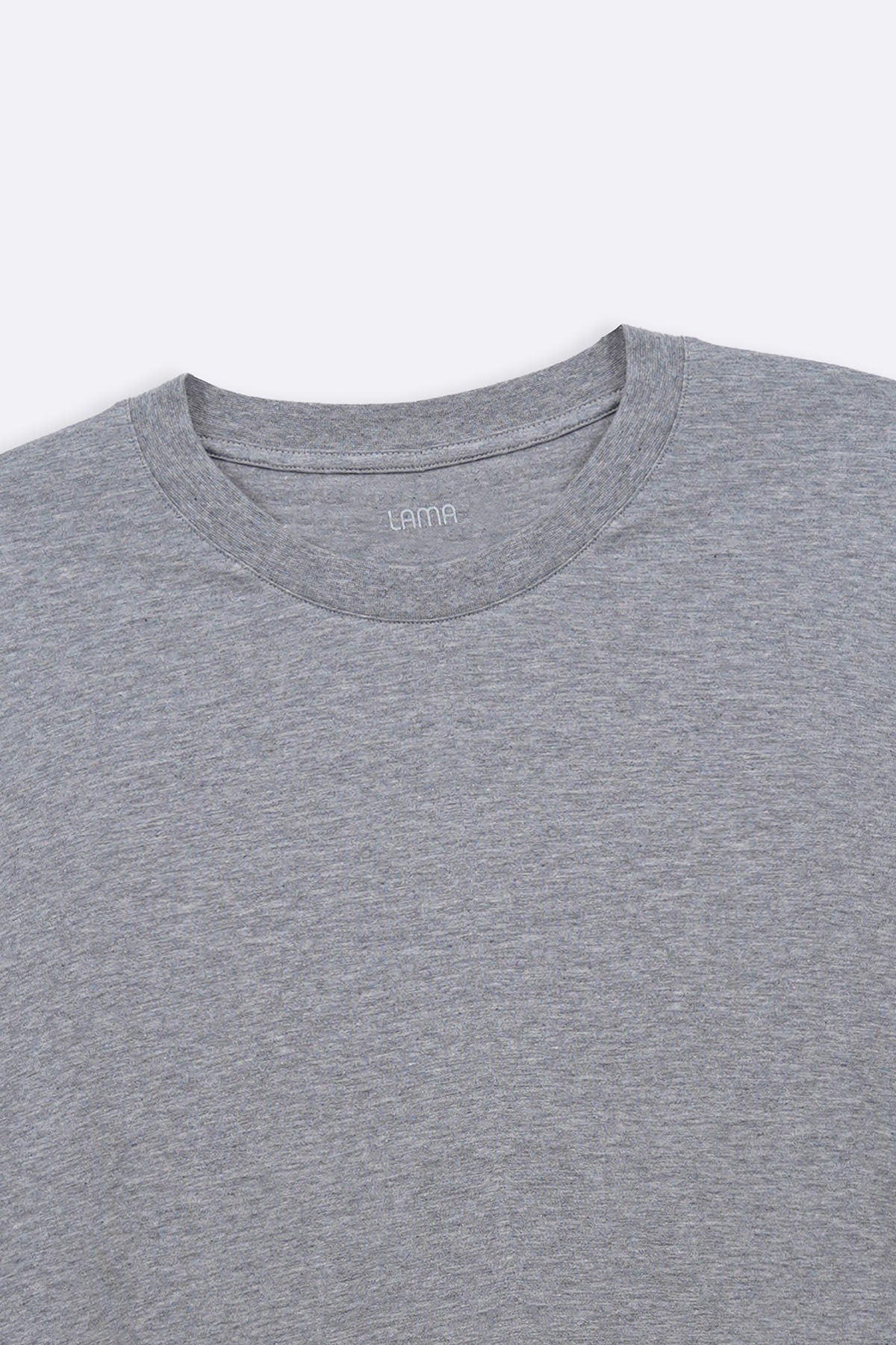 MELANGE GREY BASIC COTTON TEE