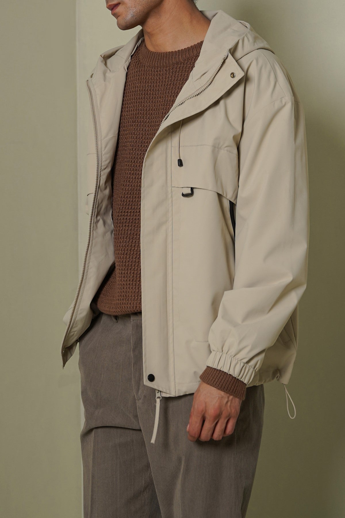 BEIGE UTILITY PARKA