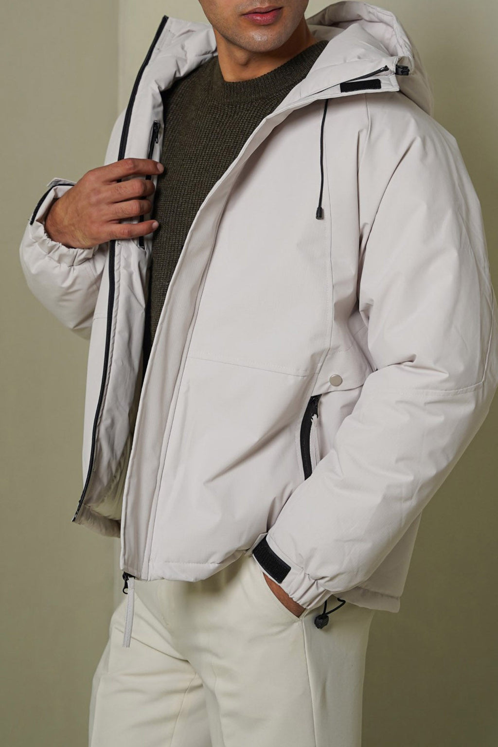 CREAM PADDED PARKA