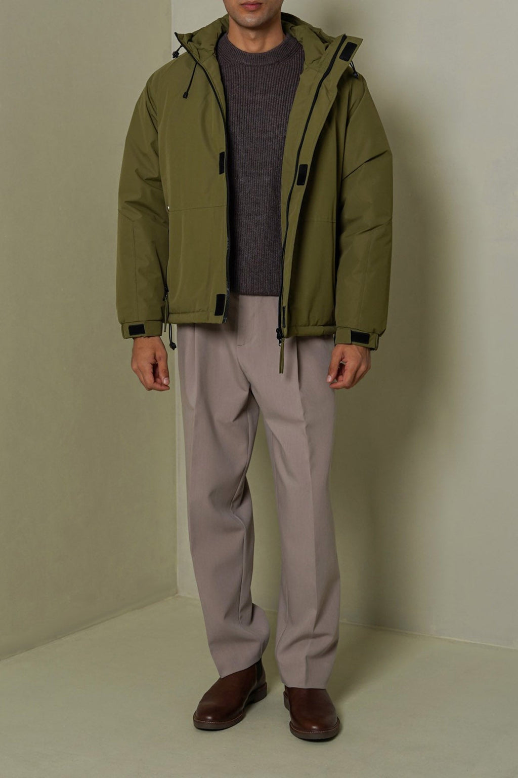 LIGHT OLIVE PADDED PARKA