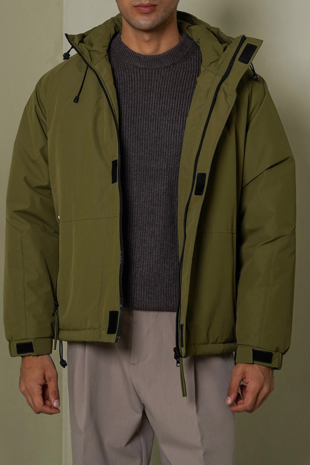 LIGHT OLIVE PADDED PARKA
