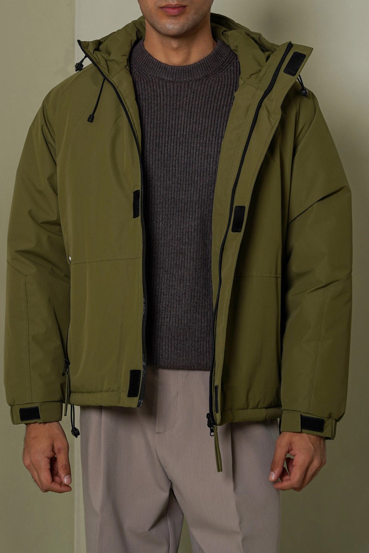 LIGHT OLIVE PADDED PARKA