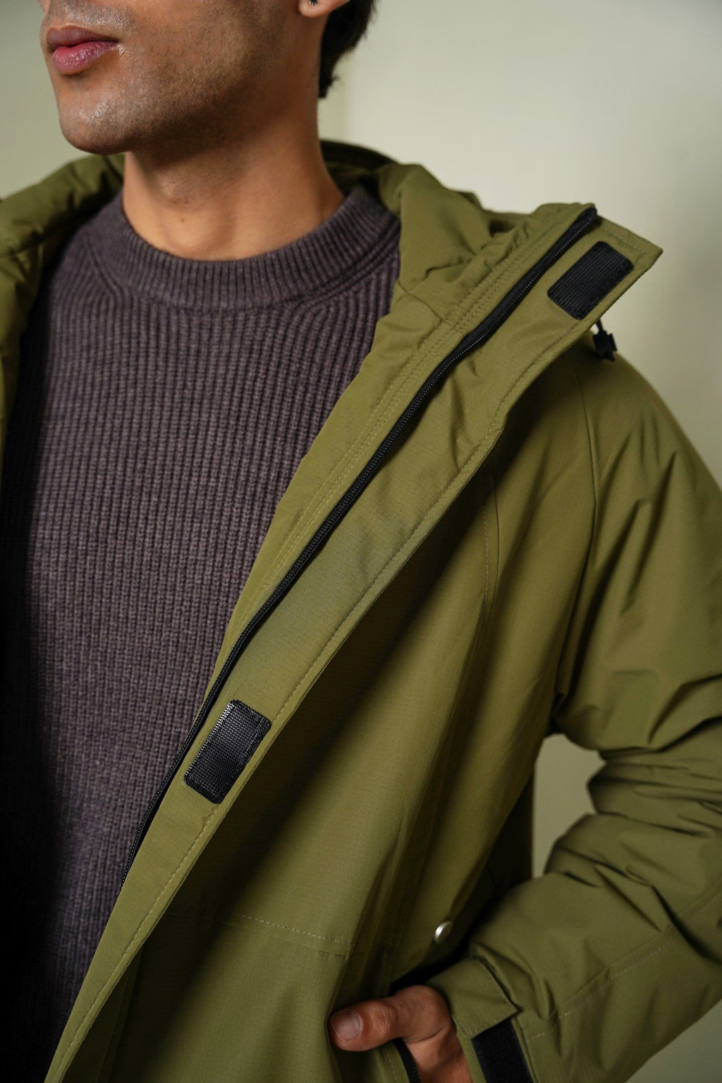 LIGHT OLIVE PADDED PARKA