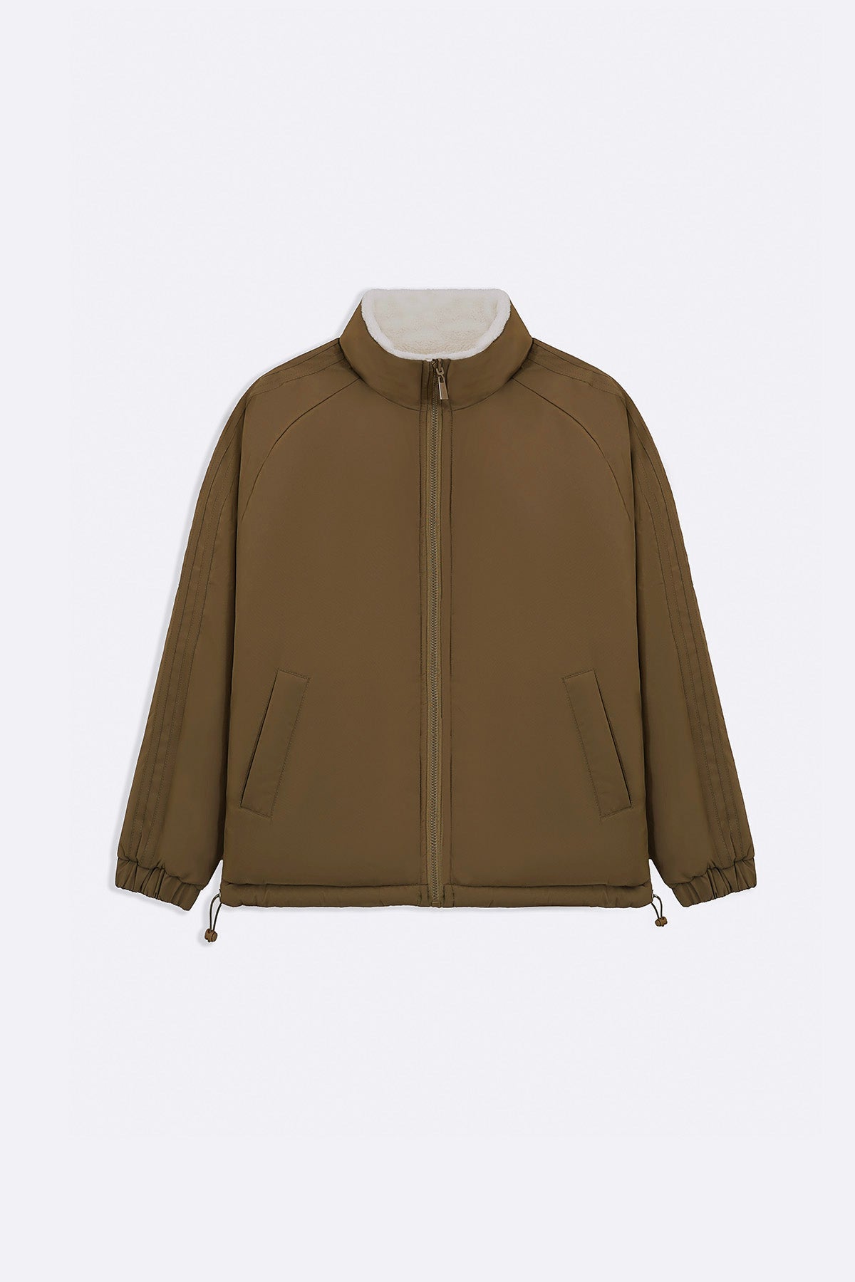 BROWN REVERSIBLE SHERPA PUFFER