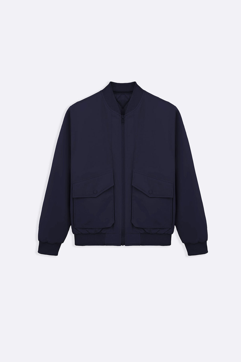 NAVY REVERSIBLE BOMBER JACKET