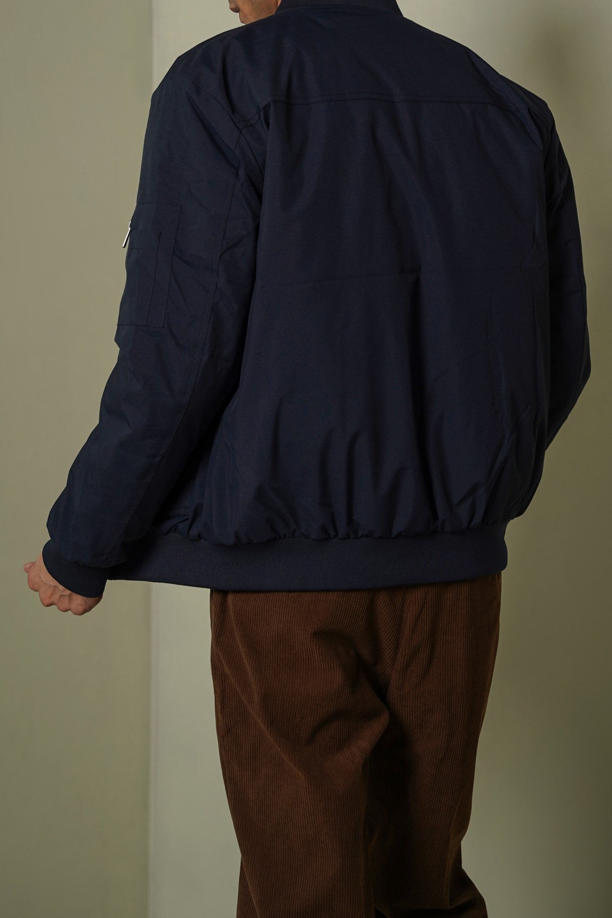 NAVY REVERSIBLE BOMBER JACKET