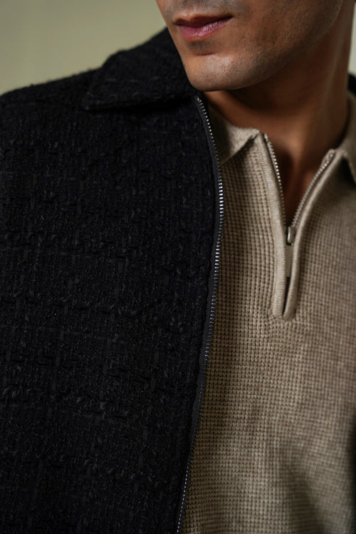 BLACK BOUCLE JACKET