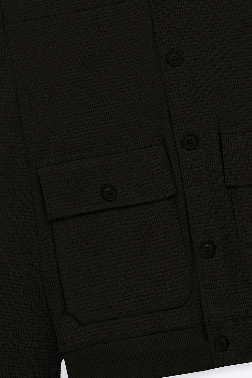 BLACK CORDUROY HARRINGTON JACKET