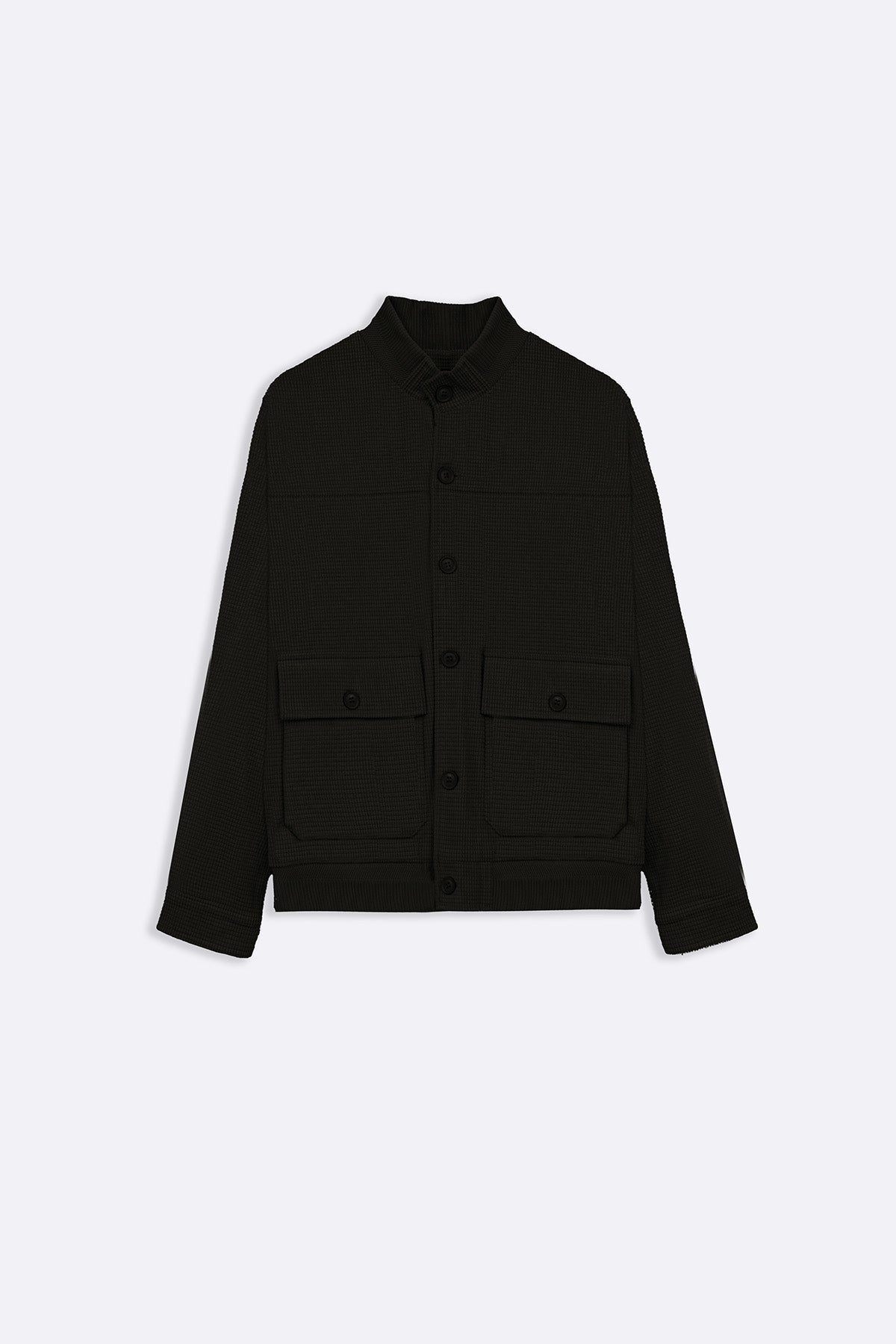 BLACK CORDUROY HARRINGTON JACKET