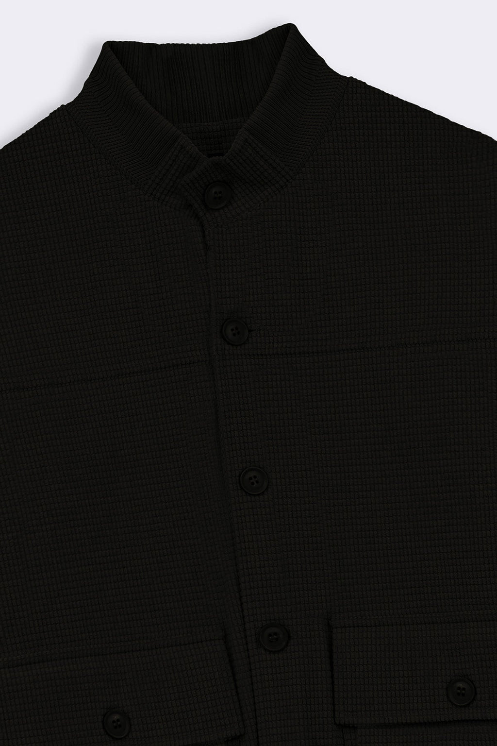 BLACK CORDUROY HARRINGTON JACKET
