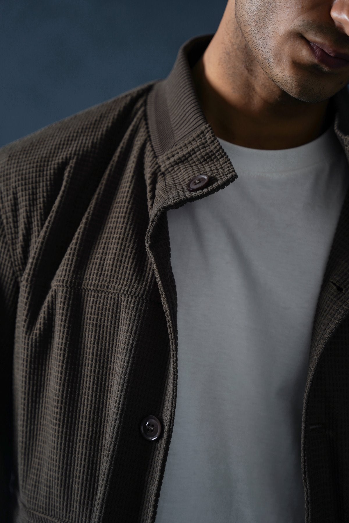 COFFEE CORDUROY HARRINGTON JACKET