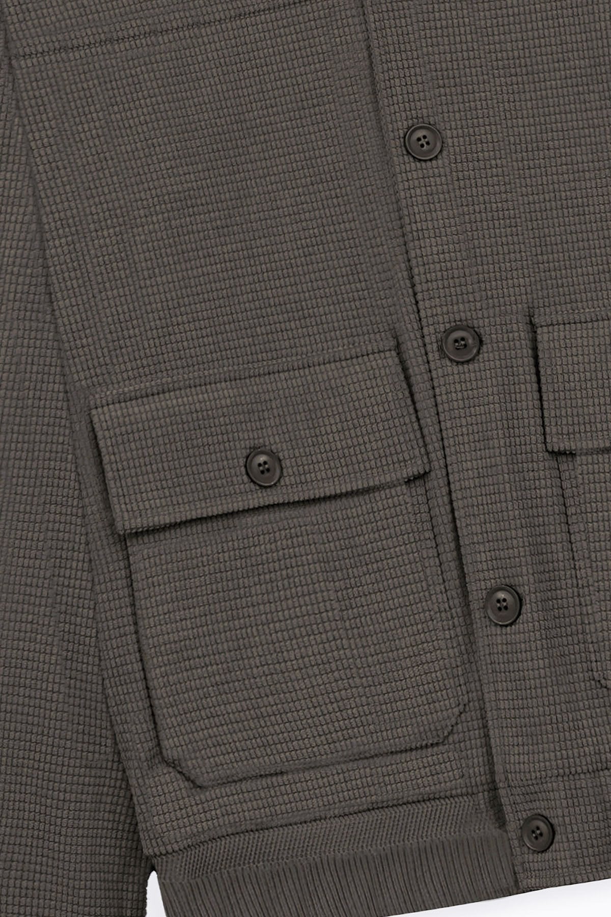 COFFEE CORDUROY HARRINGTON JACKET