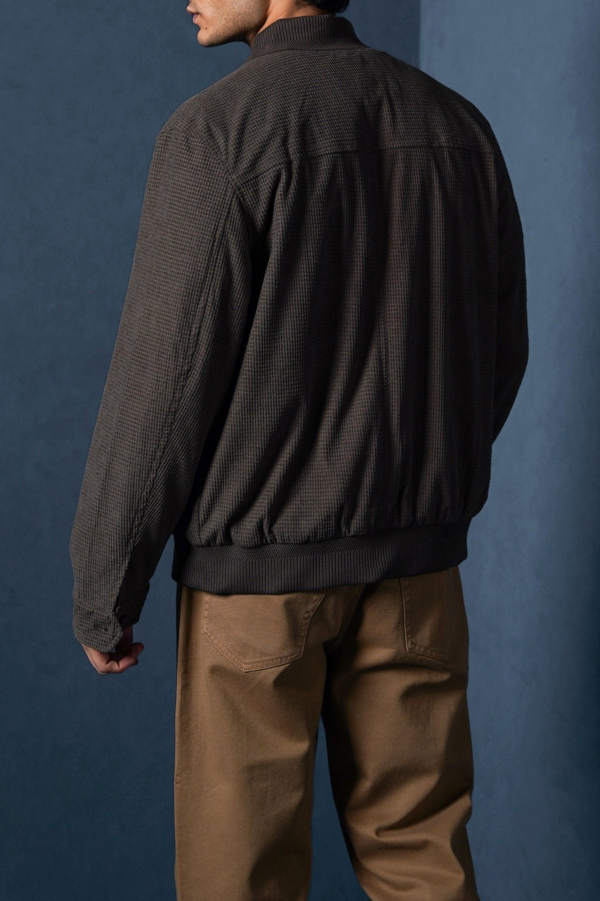 COFFEE CORDUROY HARRINGTON JACKET
