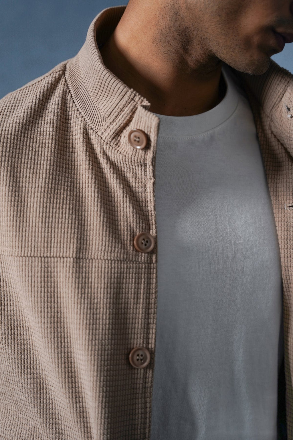 SAND CORDUROY HARRINGTON JACKET