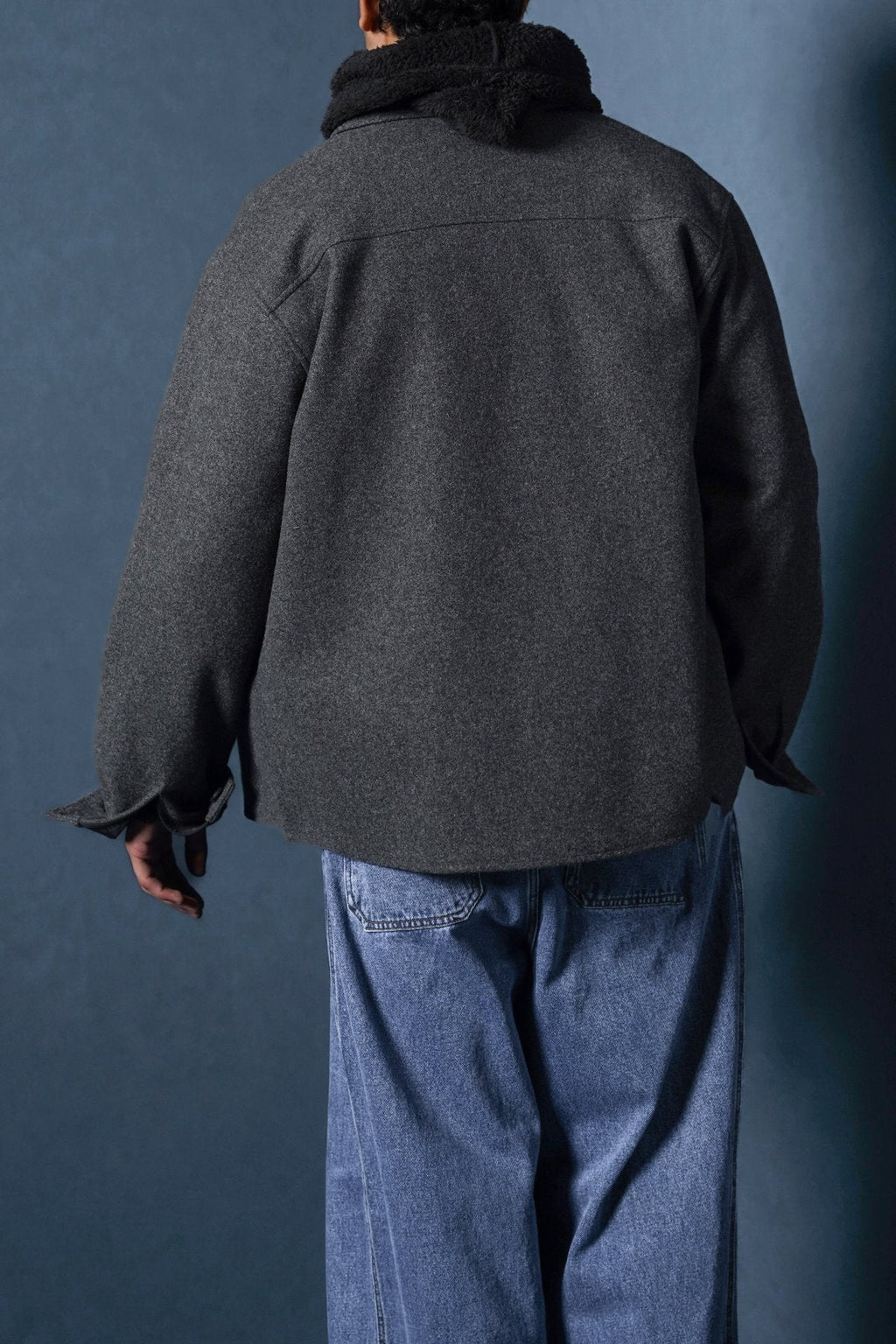 GREY FLANNEL OVERSHIRT