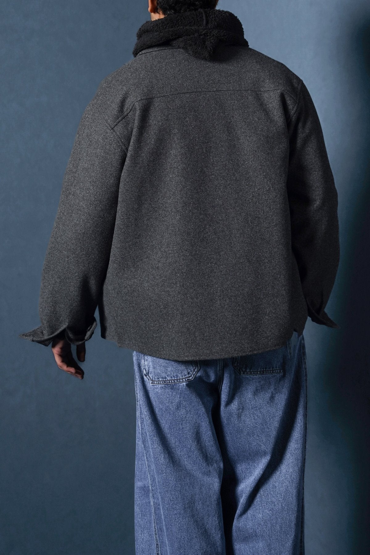 GREY FLANNEL OVERSHIRT