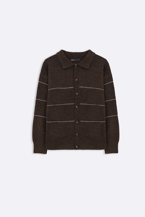 BROWN CLASSIC CARDIGAN