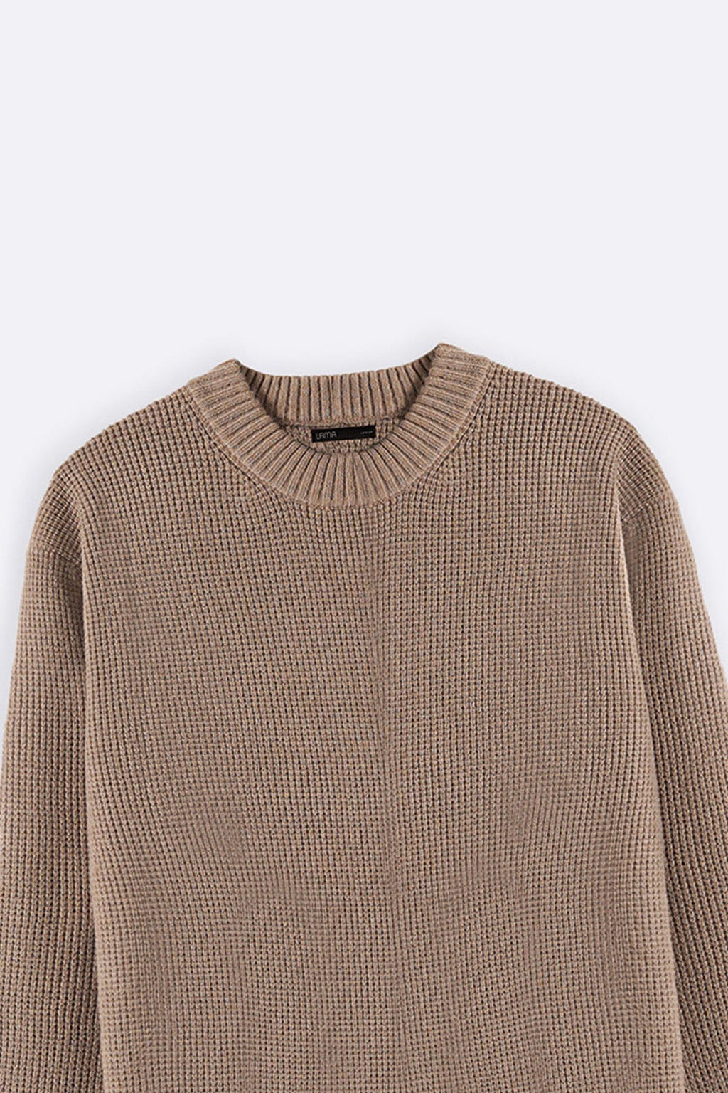 SAND WAFFLE KNIT SWEATER