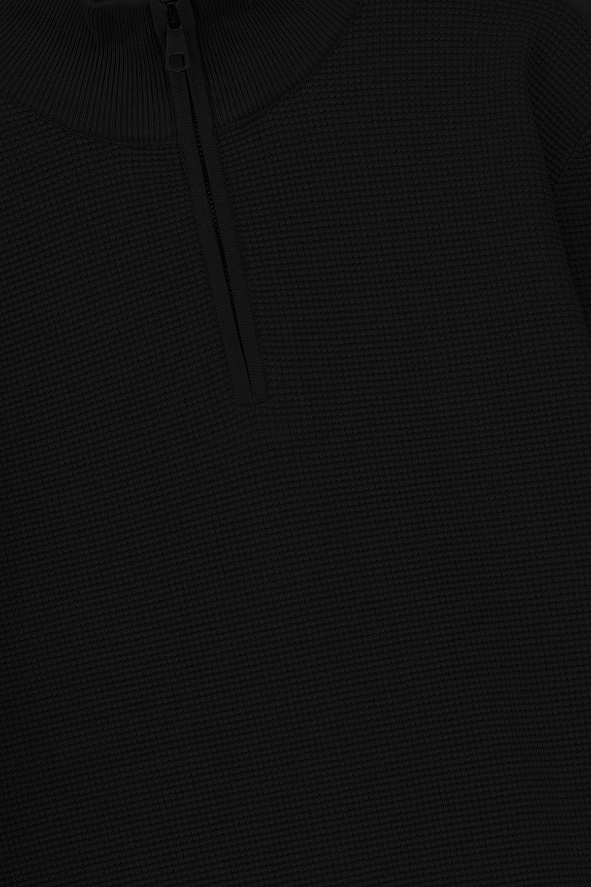 BLACK TEXTURED JUMPER