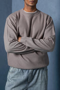 BEIGE CREW NECK SWEATER