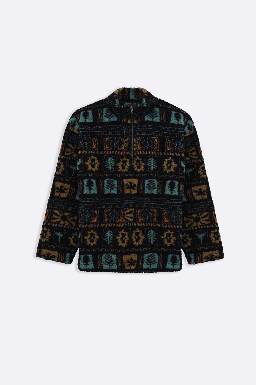 BLACK AZTEC SHERPA PULLOVER