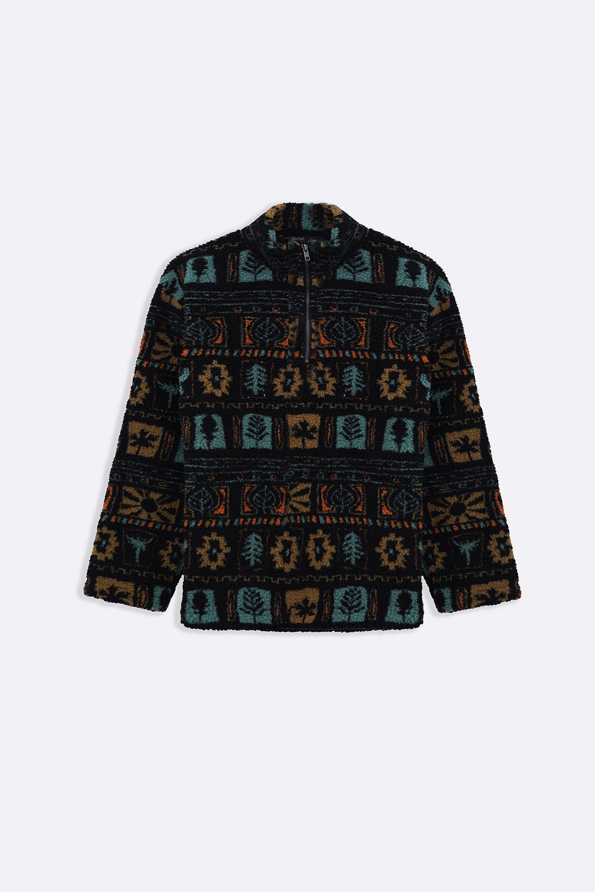 BLACK AZTEC SHERPA PULLOVER