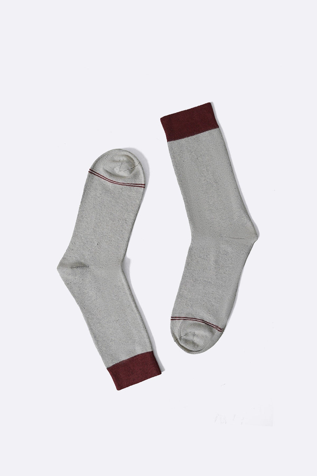 MAROON GREY 2-PACK CREW SOCKS