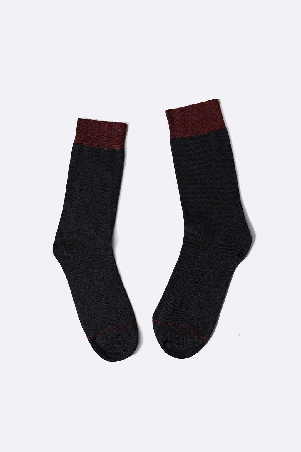 MAROON CREW LENGTH SOCKS WITH STRIPE