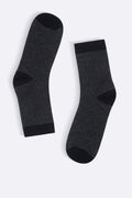 BLACK STRIPED CREW SOCKS