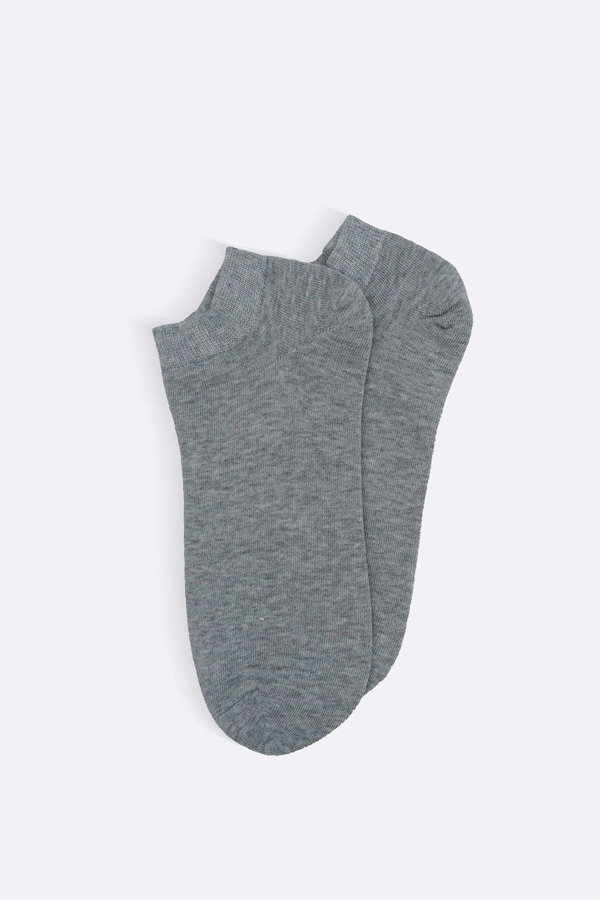GREY RIBBED ANKLE SOCKS