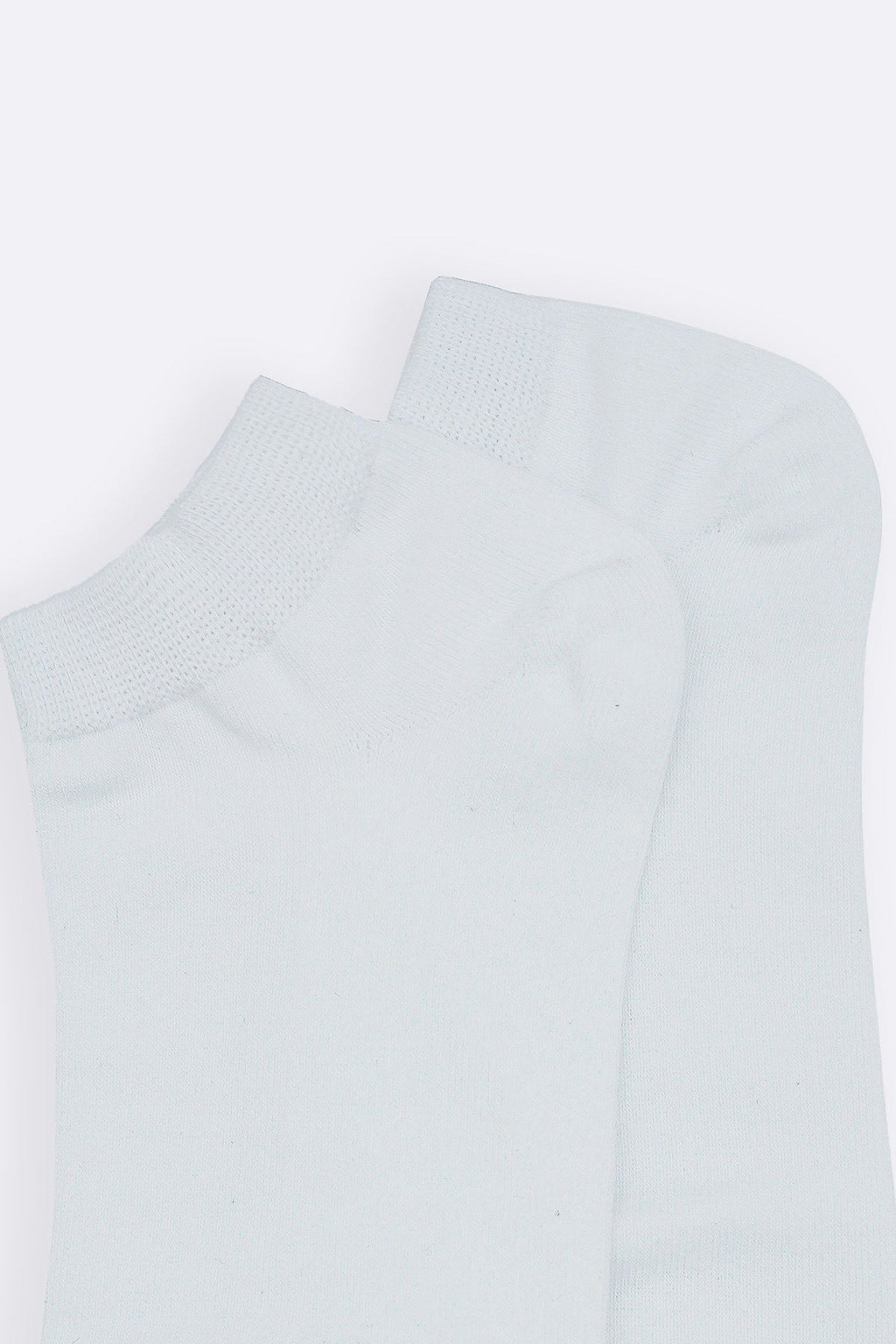 WHITE RIBBED ANKLE SOCKS