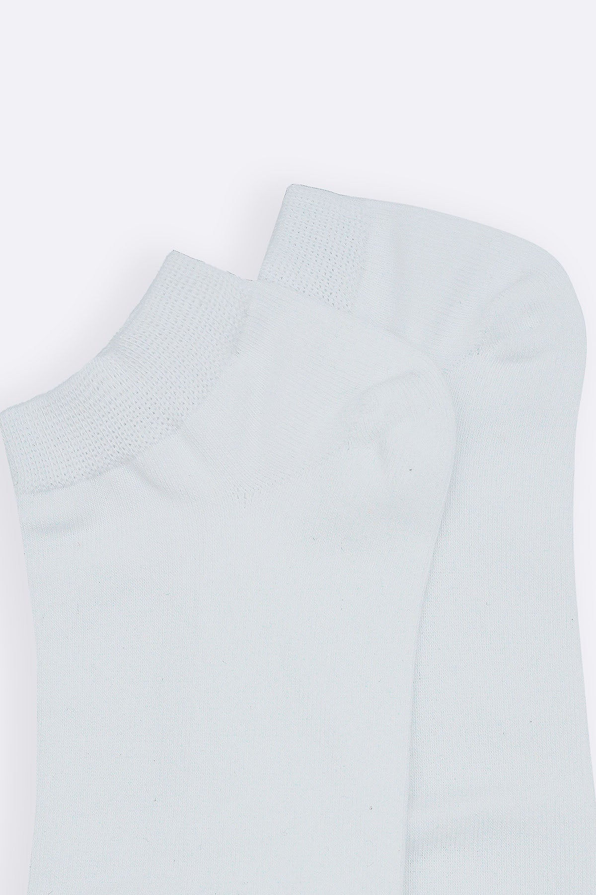 WHITE RIBBED ANKLE SOCKS