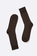 BROWN FORMAL COTTON SOCKS