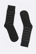 BLACK MERCERIZED COTTON SOCKS