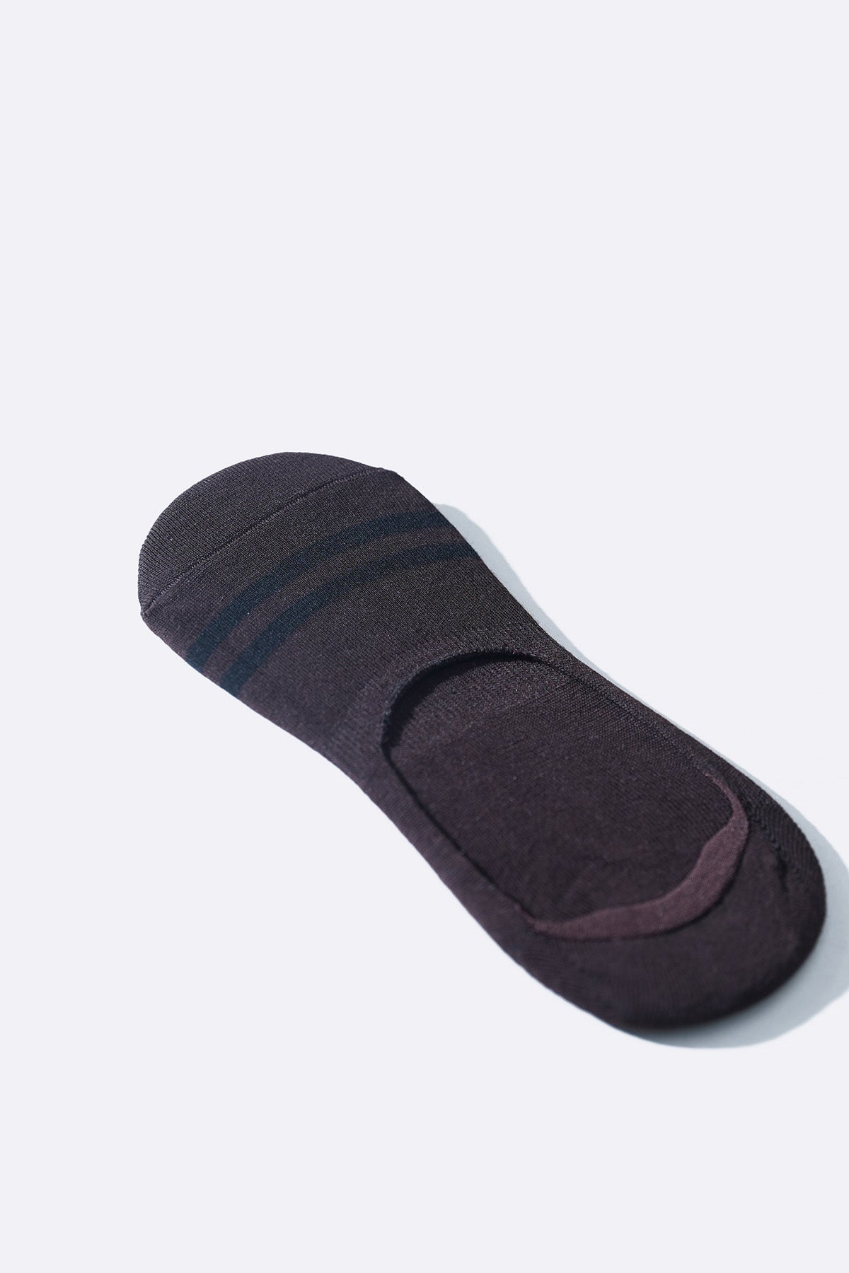 BROWN MERCERIZED NO SHOW SOCKS