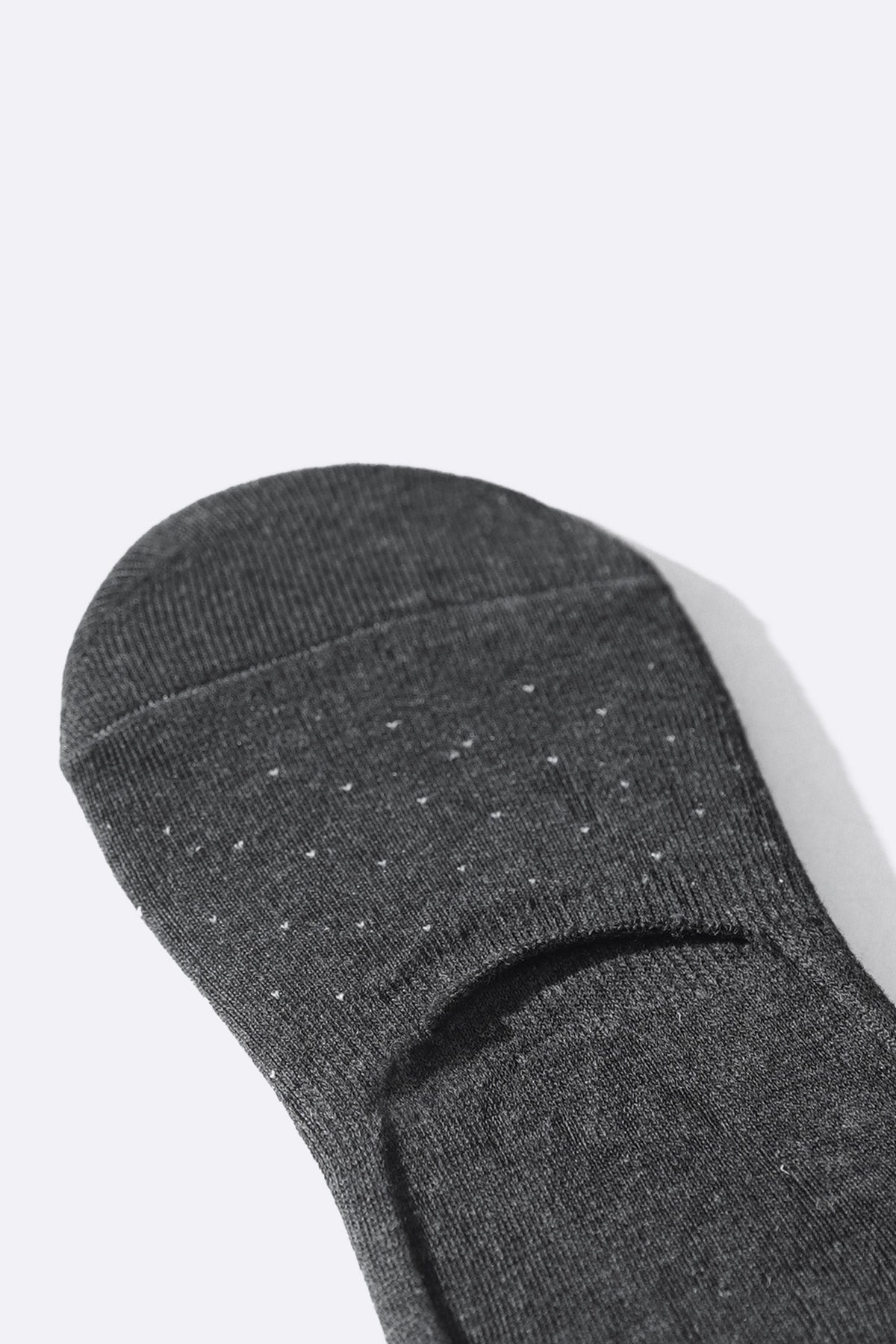 DARK GREY MERCERIZED NO SHOW SOCKS