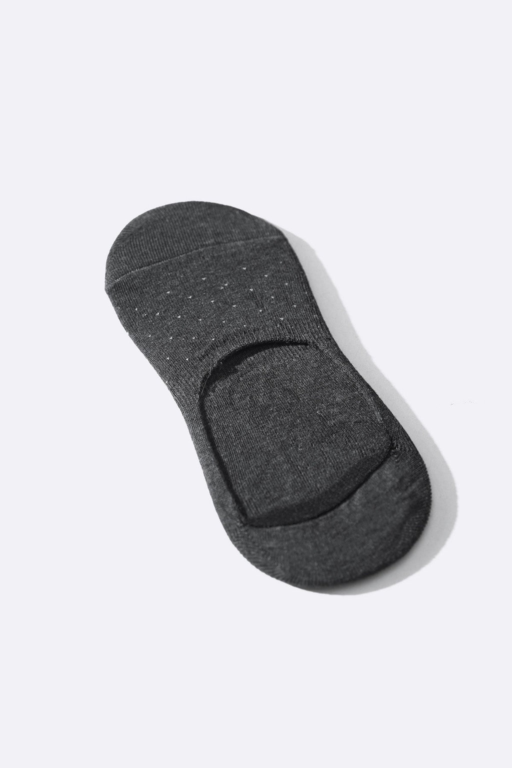 DARK GREY MERCERIZED NO SHOW SOCKS