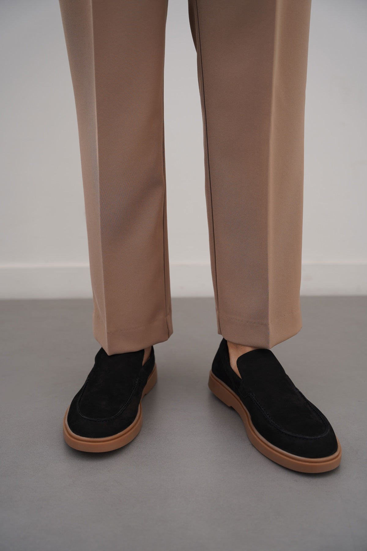 BLACK NUBUCK LEATHER LOAFERS