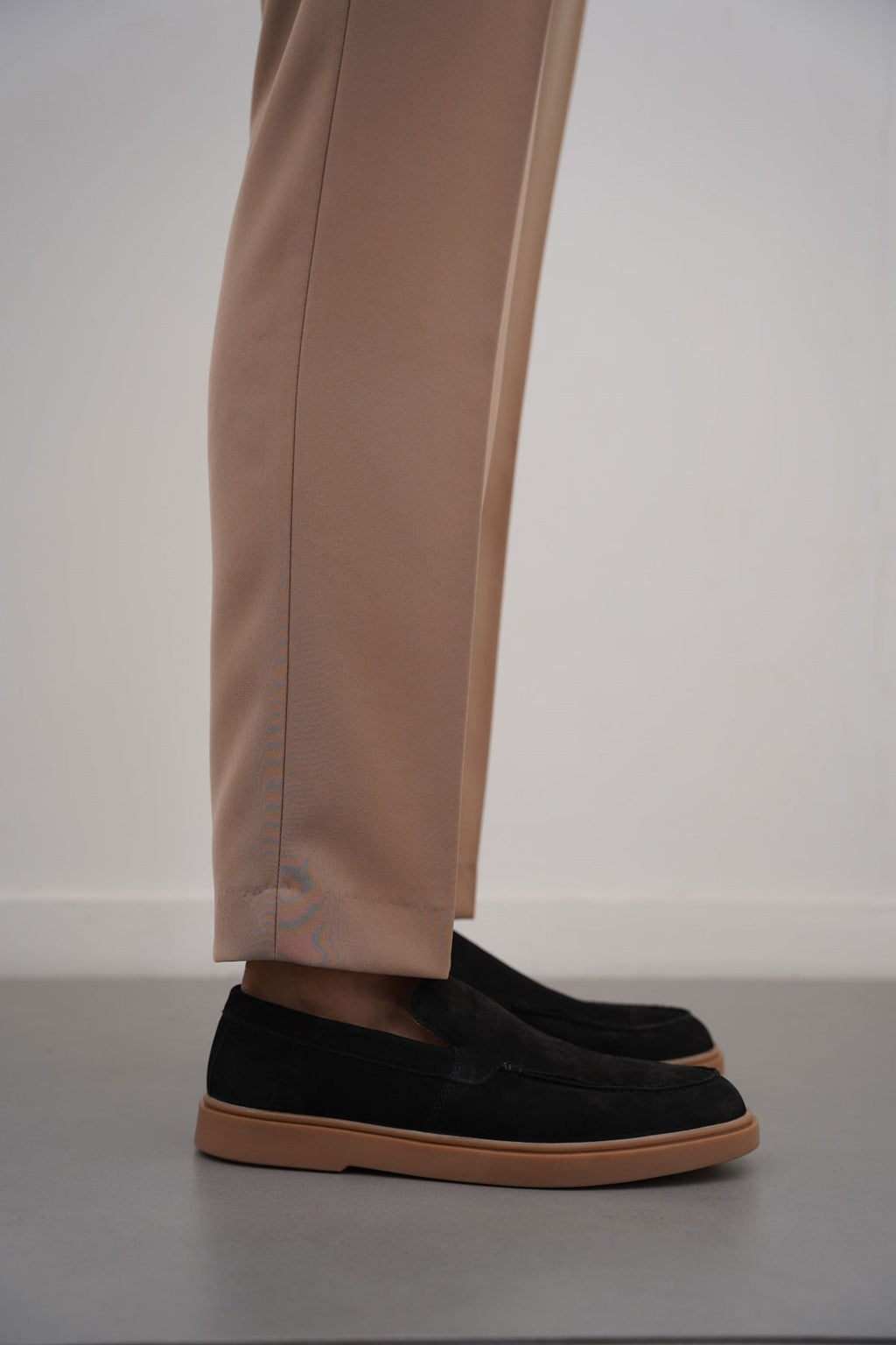BLACK NUBUCK LEATHER LOAFERS