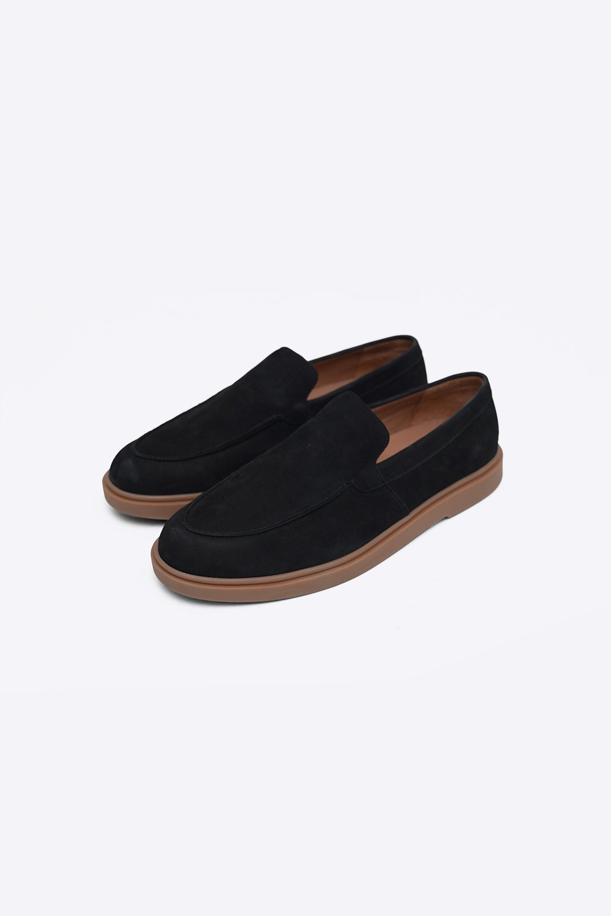 BLACK NUBUCK LEATHER LOAFERS