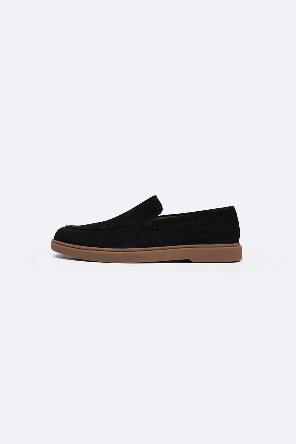BLACK NUBUCK LEATHER LOAFERS