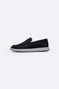 BLACK AIR LEATHER LOAFERS