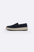 NAVY SUEDE LEATHER LOAFERS