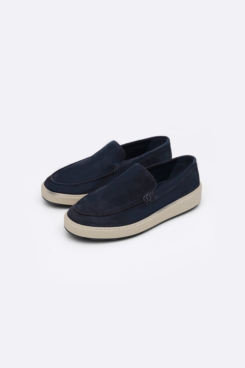 NAVY SUEDE LEATHER LOAFERS