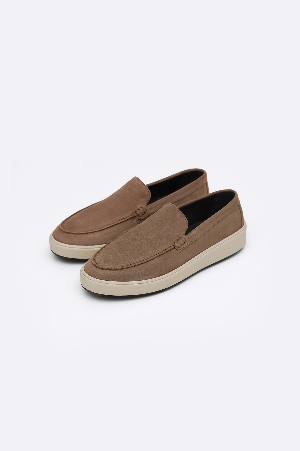 TAUPE SUEDE LEATHER LOAFERS