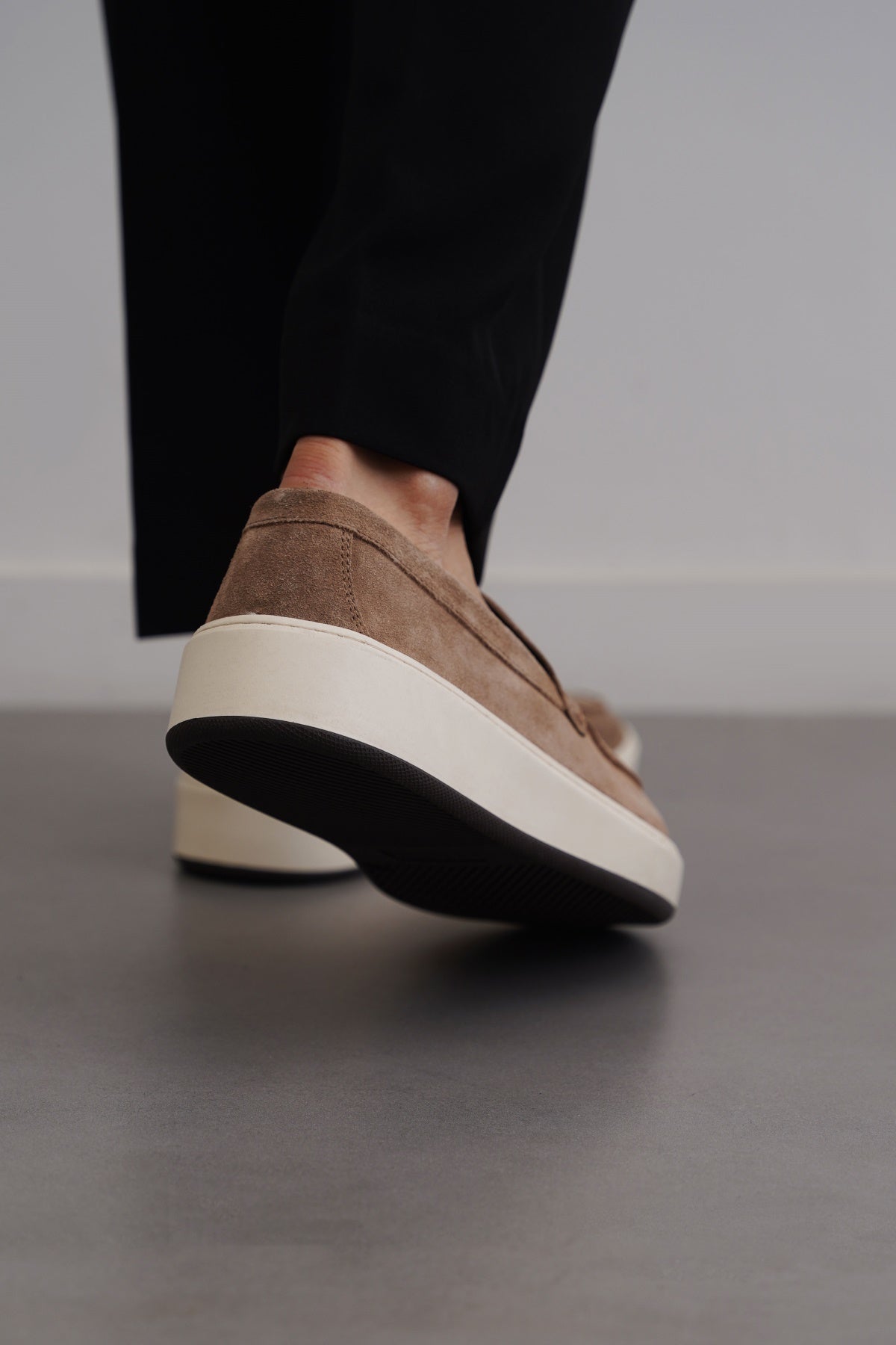 TAUPE SUEDE LEATHER LOAFERS