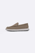 LIGHT GREY AIR LEATHER LOAFERS